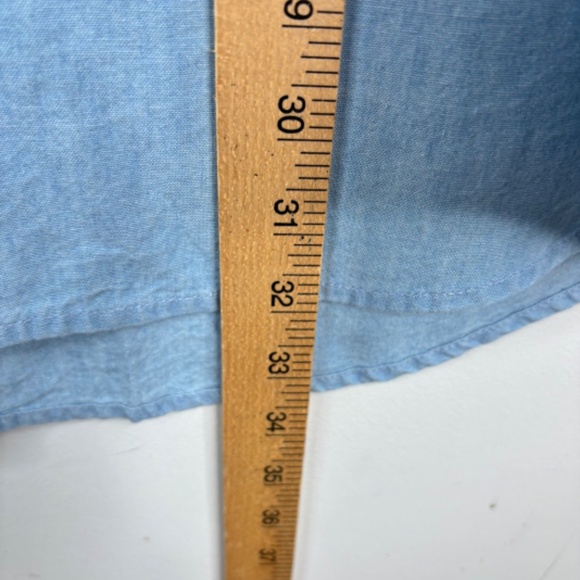 VTG NWT Embroidered Christmas Denim Button Down 3X Snowman Holiday 90s Snowflake - Picture 6 of 8